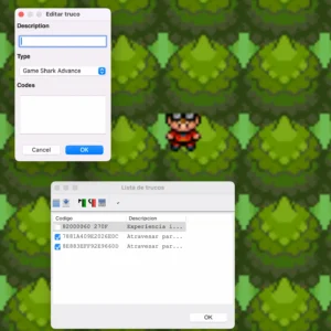 trucos cheats pokémon glazed gba